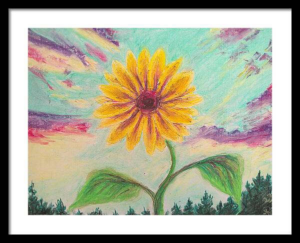 Berry Sunflower - Framed Print