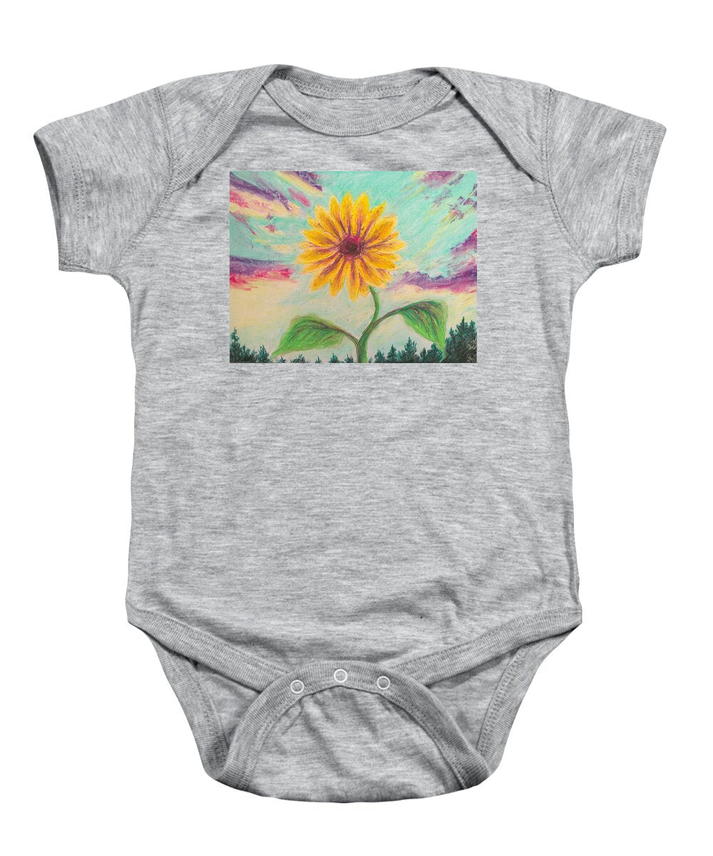 Berry Sunflower - Baby Onesie