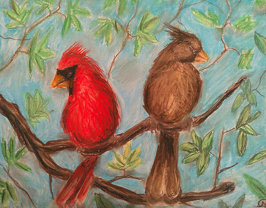 Cardinal Couple ~ Art Print