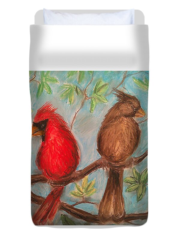 Cardinal Couple - Duvet Cover