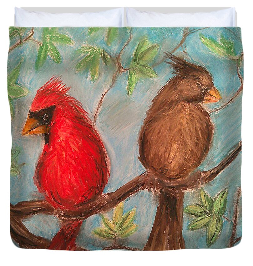 Cardinal Couple - Duvet Cover