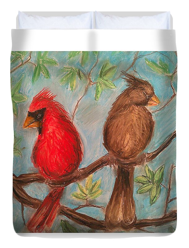 Cardinal Couple - Duvet Cover