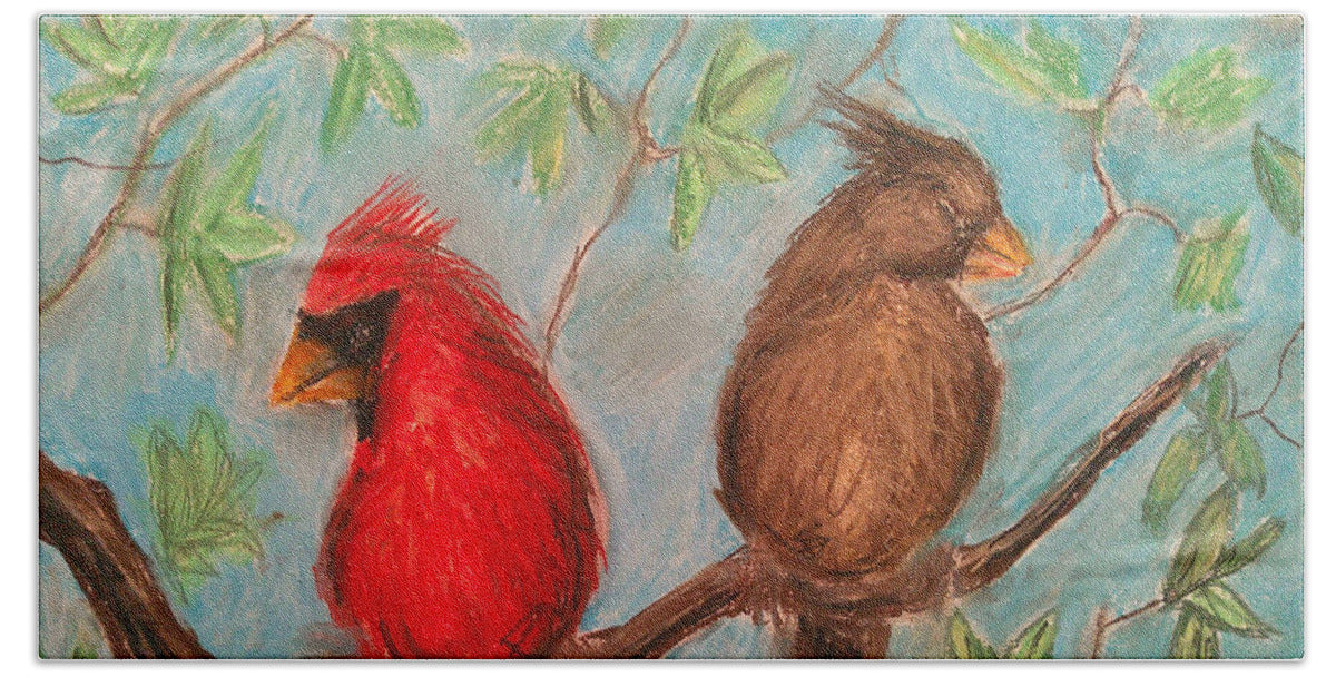 Cardinal Couple - Beach Towel