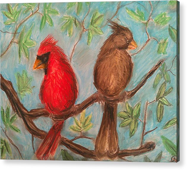 Cardinal Couple - Acrylic Print