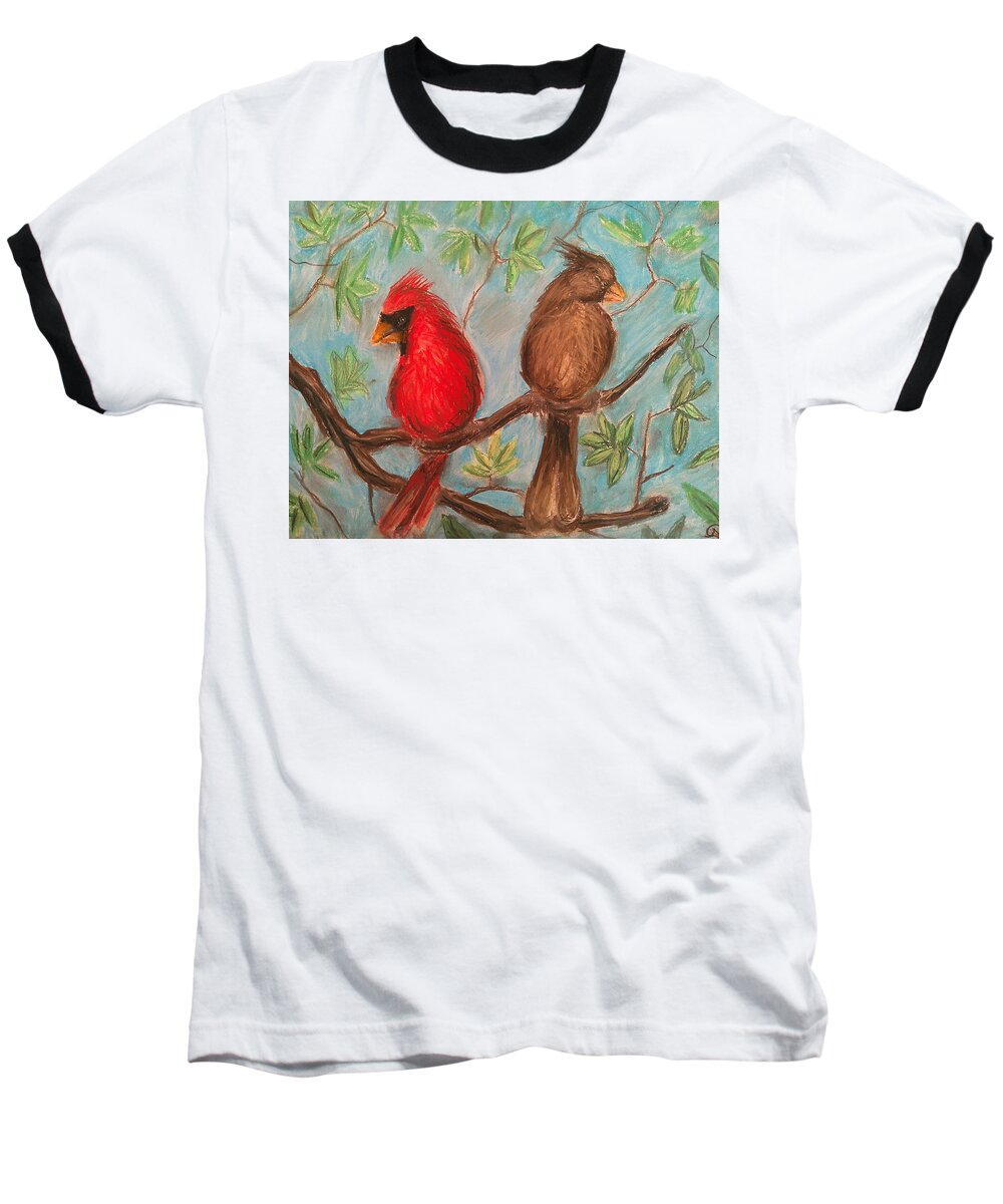 Cardinal Couple - Baseball T-Shirt