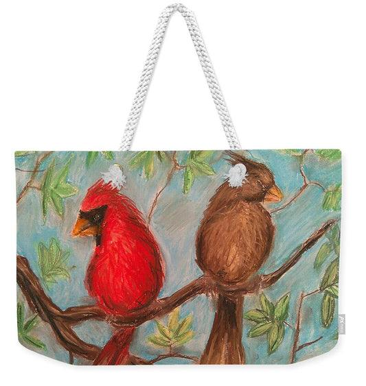 Cardinal Couple - Weekender Tote Bag