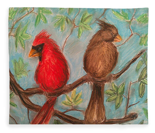 Cardinal Couple - Blanket