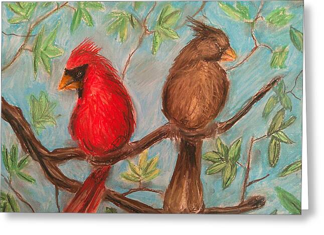 Cardinal Couple - Greeting Card