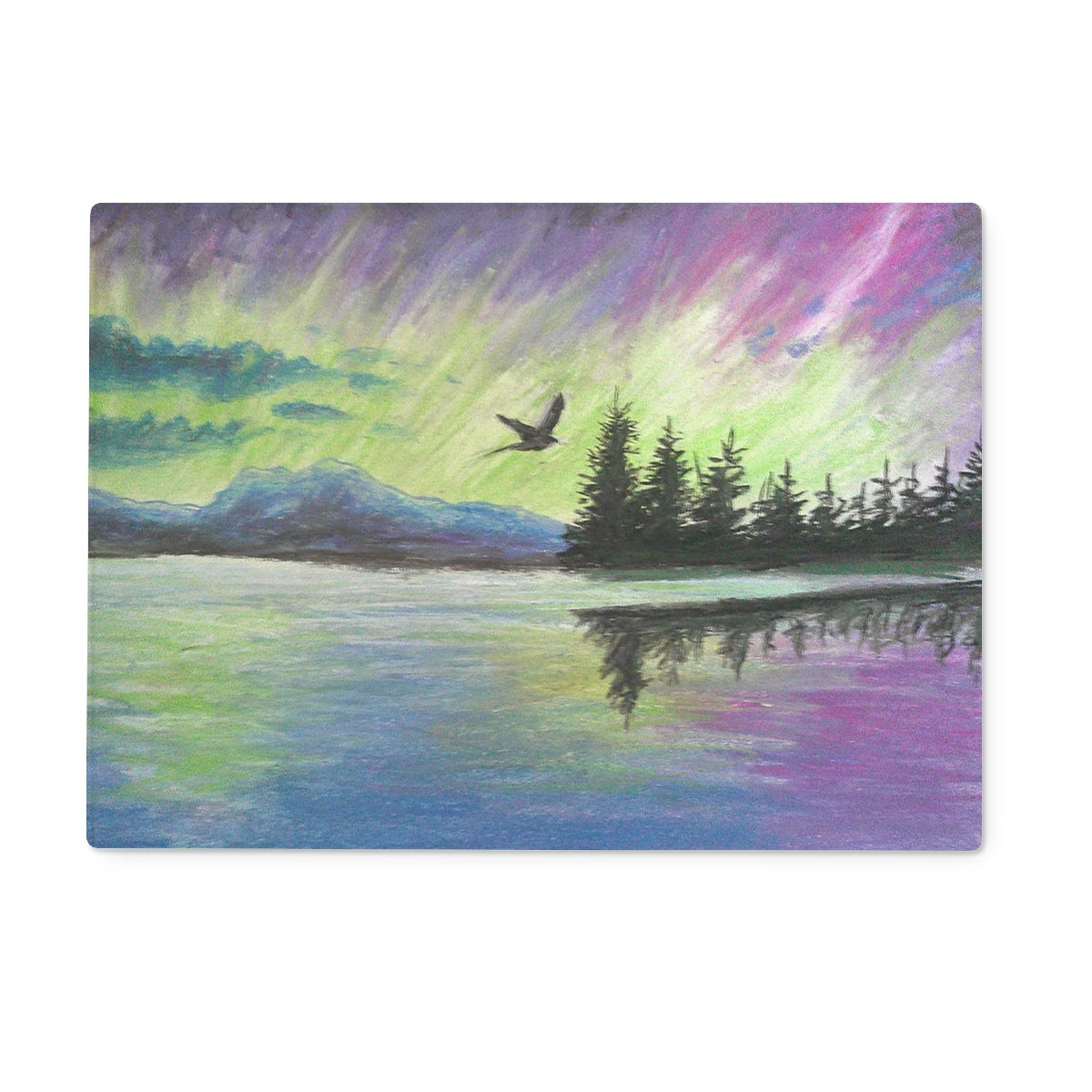 Loyal Aurora ~ Glass Chopping Board