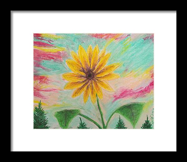 Sunflower Sets - Framed Print