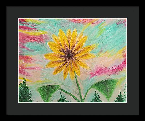 Sunflower Sets - Framed Print