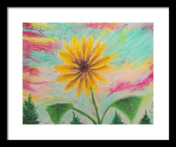 Sunflower Sets - Framed Print