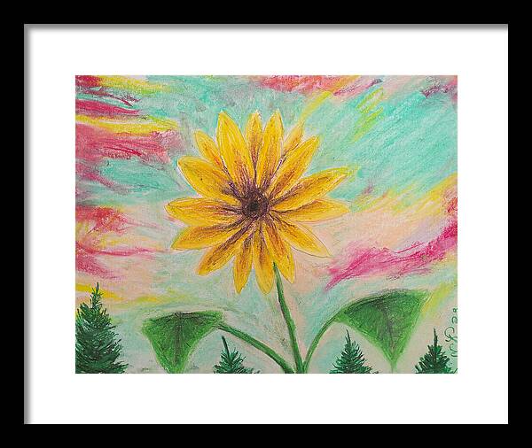 Sunflower Sets - Framed Print