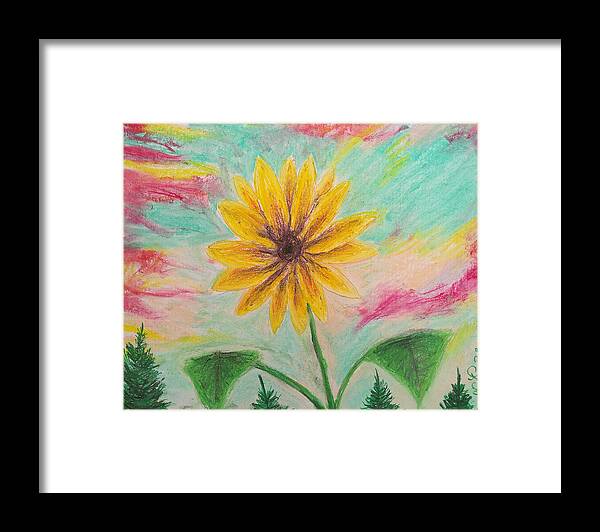 Sunflower Sets - Framed Print