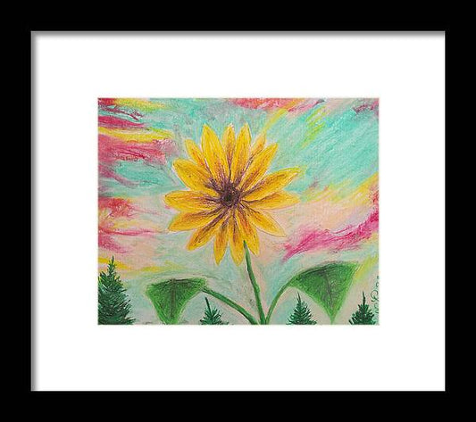 Sunflower Sets - Framed Print