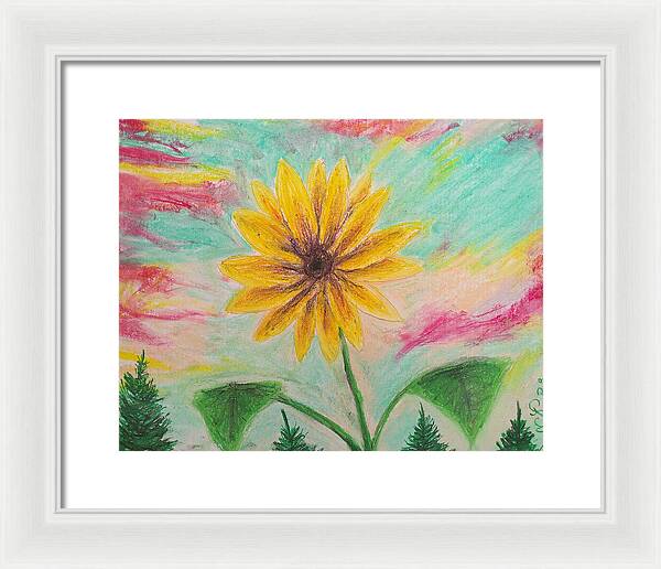 Sunflower Sets - Framed Print