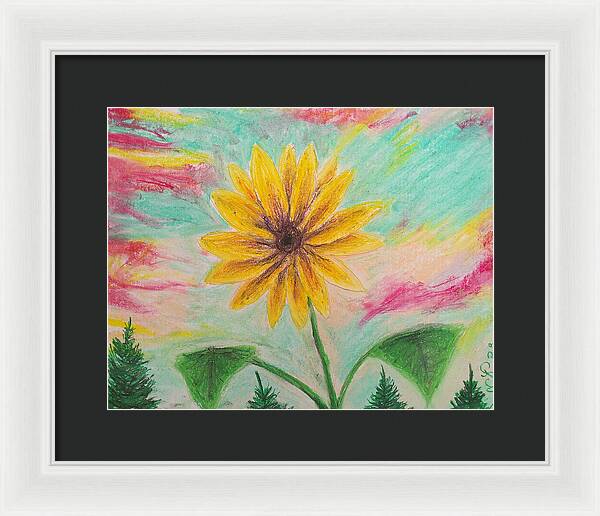 Sunflower Sets - Framed Print