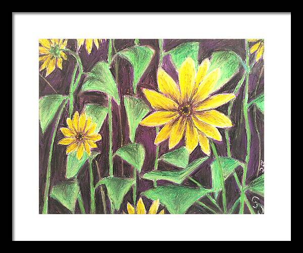 Nights of Sunflowers - Framed Print