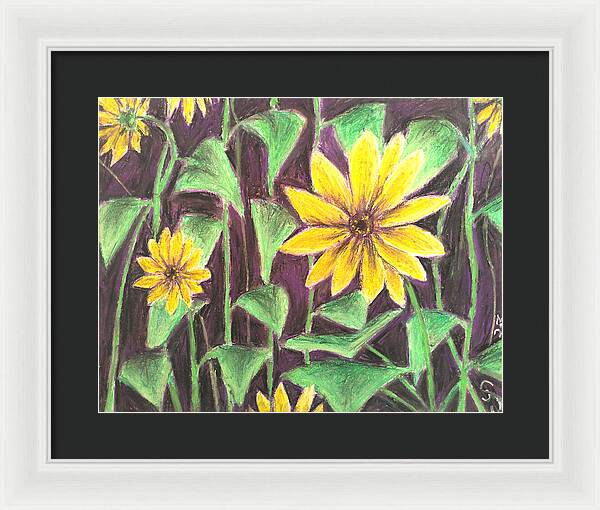 Nights of Sunflowers - Framed Print