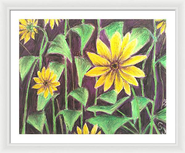 Nights of Sunflowers - Framed Print