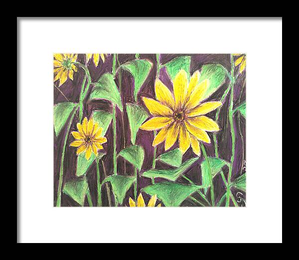 Nights of Sunflowers - Framed Print