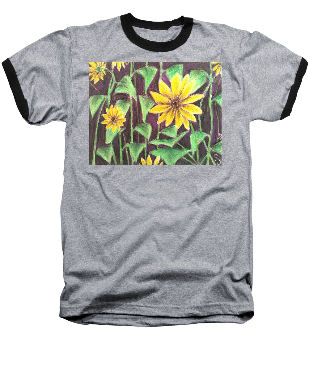 Nights of Sunflowers - Baseball T-Shirt