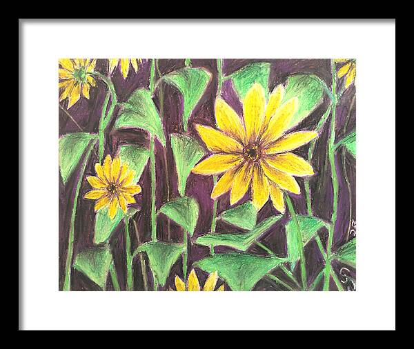 Nights of Sunflowers - Framed Print