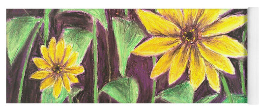 Nights of Sunflowers - Yoga Mat