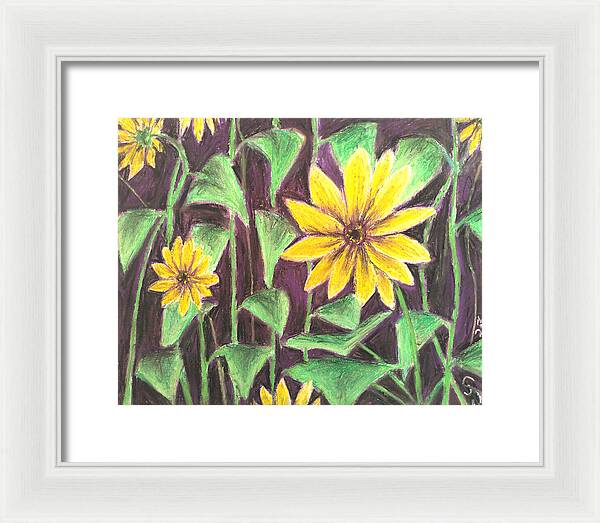 Nights of Sunflowers - Framed Print