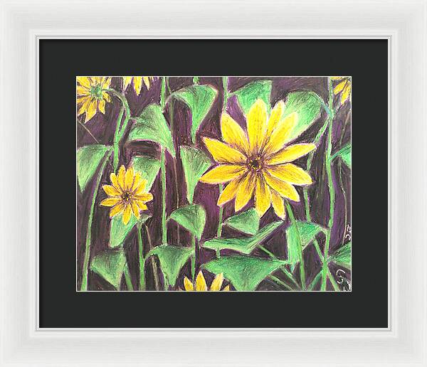 Nights of Sunflowers - Framed Print