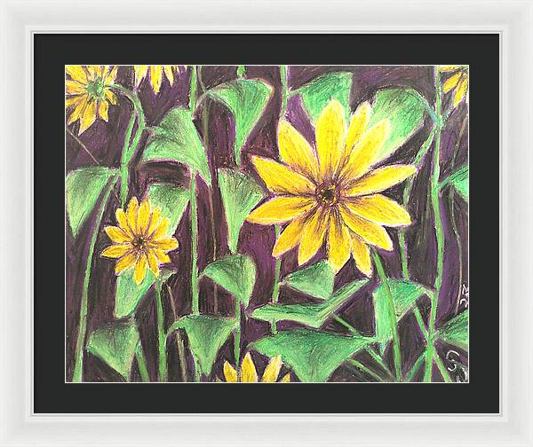 Nights of Sunflowers - Framed Print