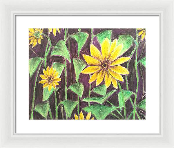 Nights of Sunflowers - Framed Print