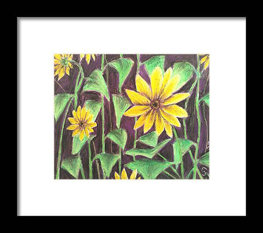 Nights of Sunflowers - Framed Print