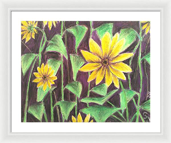 Nights of Sunflowers - Framed Print