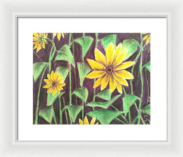 Nights of Sunflowers - Framed Print