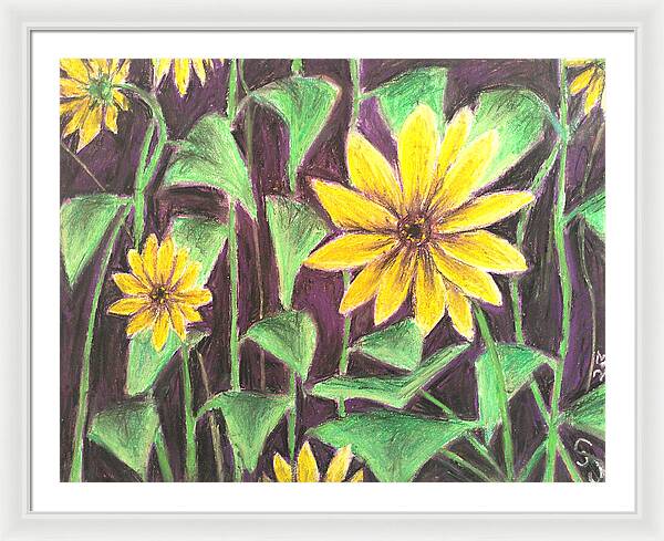 Nights of Sunflowers - Framed Print