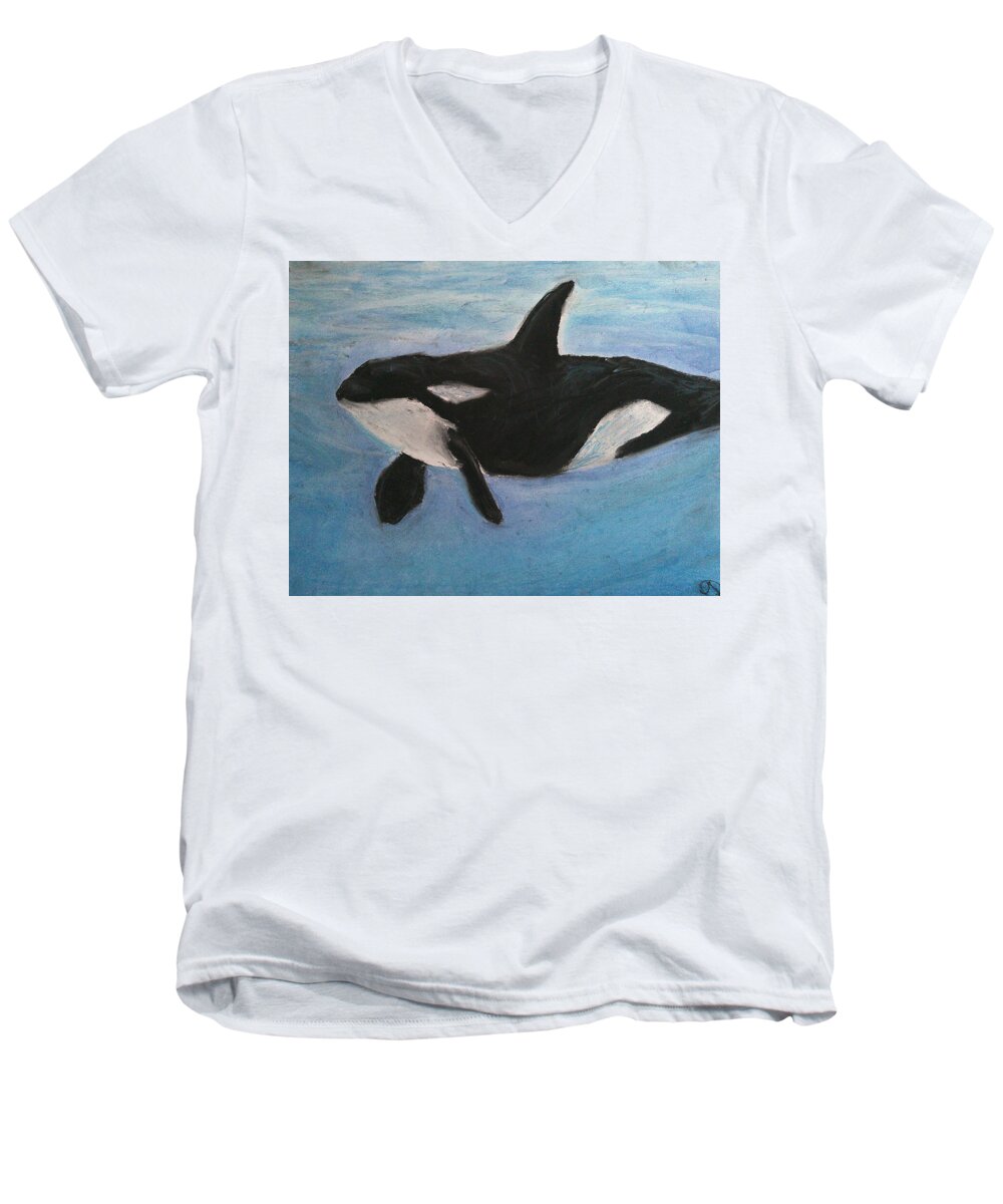 Orca Calls  - Men's V-Neck T-Shirt