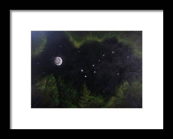 Sky Night Dip - Framed Print