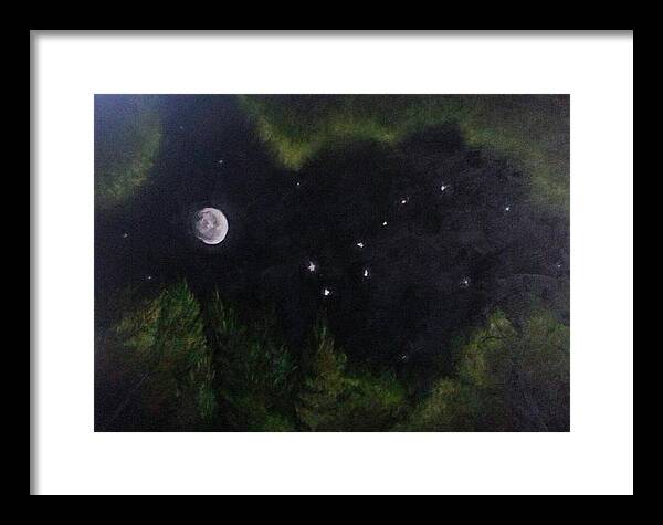 Sky Night Dip - Framed Print