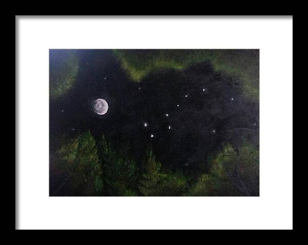 Sky Night Dip - Framed Print