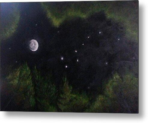 Sky Night Dip - Metal Print