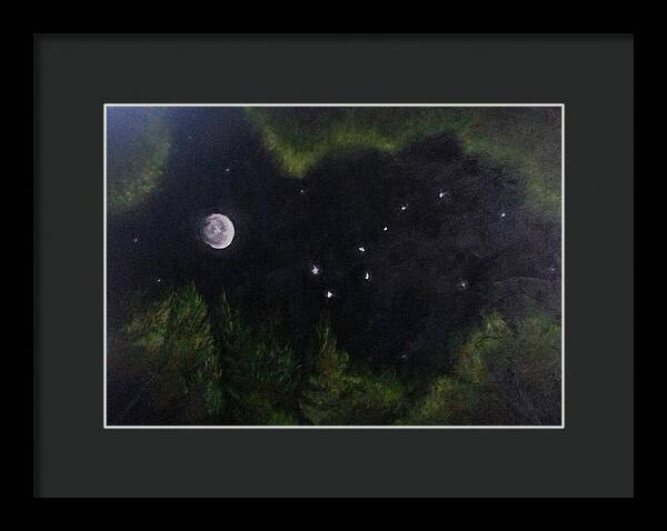 Sky Night Dip - Framed Print