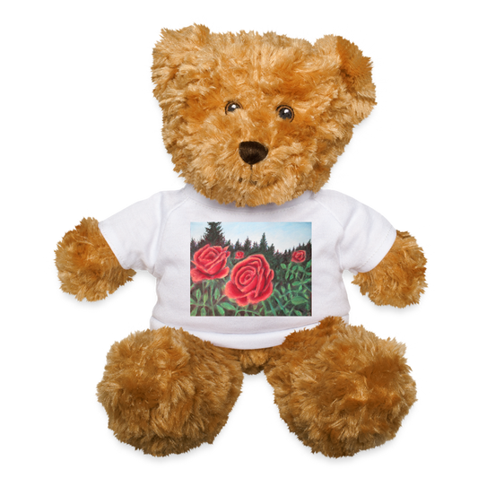Pure Roses - Teddy Bear - white