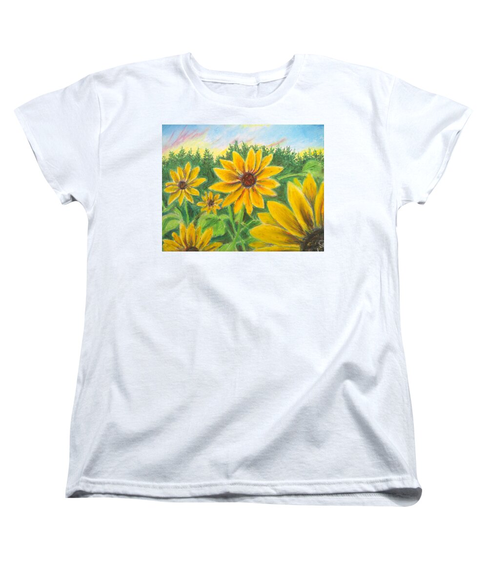 Sunflower on Rainbows - Women's T-Shirt (Standard Fit)