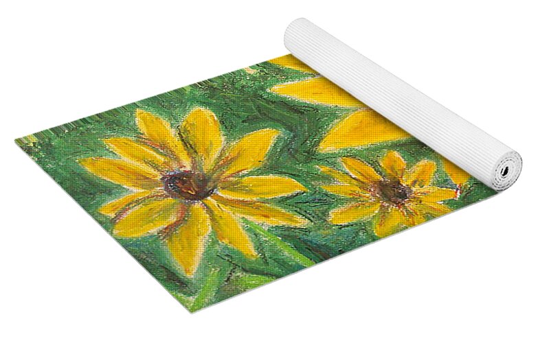 Sunflower on Rainbows - Yoga Mat