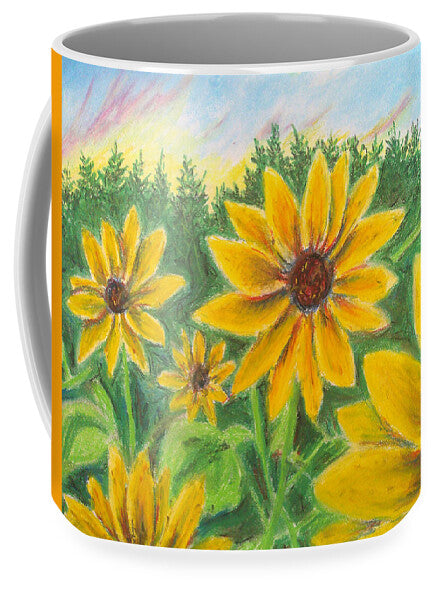 Sunflower on Rainbows - Mug