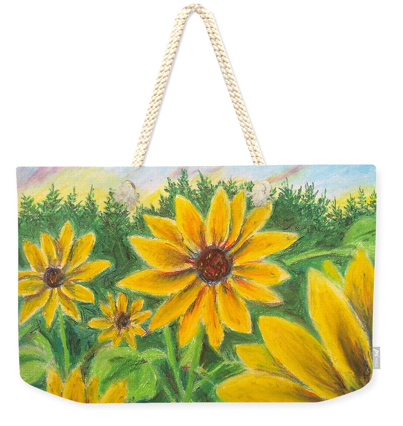 Sunflower on Rainbows - Weekender Tote Bag