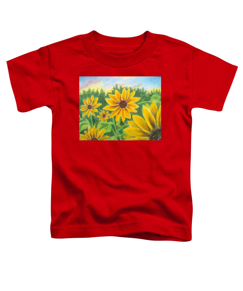 Sunflower on Rainbows - Toddler T-Shirt