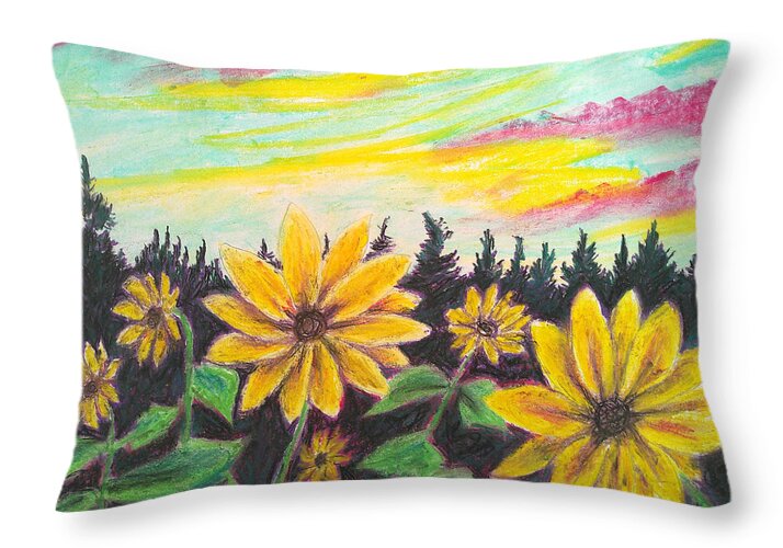 Sunflower Souls - Throw Pillow