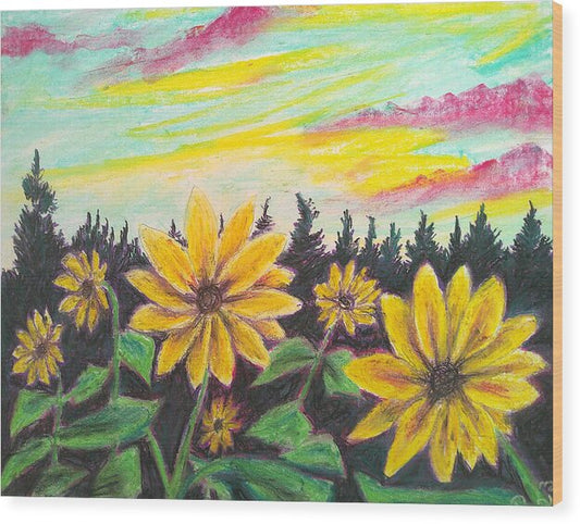 Sunflower Souls - Wood Print